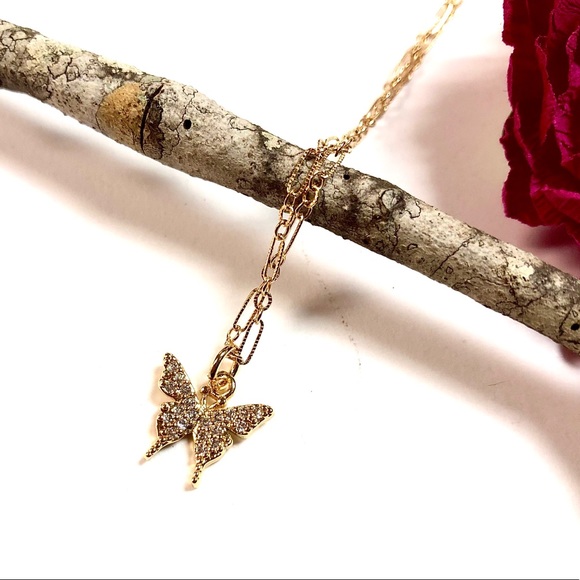 Butterfly Necklace, Dragonfly, Insect, Bee, Flower - Picture 5 of 10